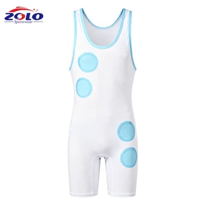 Men's Slim Fit Active Sports One-Piece Jumpsuit Pro Wrestling Athletic Supporters Bodysuit Front Logo Stretch Singlet Leotard