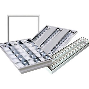 300*1200 600*1200 600*600 595*595 Grid Troffer Louver Lamp Recessed Mounted T5 T8 LED Grille Light Fixtures