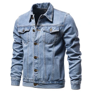 2024 Spring New Men's Slim Fit Denim Jacket Plus Size Fashionable Casual Cardigan Jacket Wholesale Coat