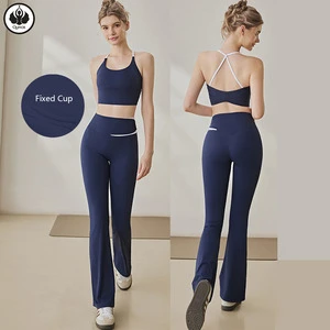 QUMOR Women's Plus Size Breathable Lightweight Backless Yoga Shorts Set Elastic Waist Casual Fitness Design Sweat-Wicking