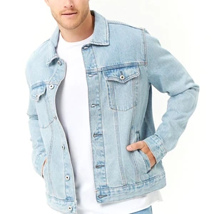 2023 OEM Custom Wholesale Ripped Jeans Jackets Coat Men's Slim Fit Full Sleeve Denim Jacket