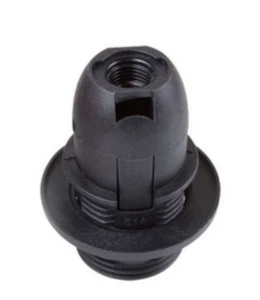 Small E14 SES Plastic Lamp Socket Bulb Holder with 250v VDE Certification Black/White Plastic PC Holder for Table Lamp