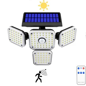 Manufacturer Led Wall Flood Solar Security Light Lamp Waterproof Solar Motion Sensor Light Outdoor for Garden Yard Garage