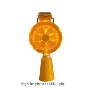 Solar Powered Construction Light Solar LED Flashing Barricade Signal Strobe Warning Light Traffic Cone Light