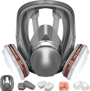 China Made Reusable KN95 Spraying Respirator with Exhalation Valve Organic Gas Full Facepiece Anti-dust Silicone Mask