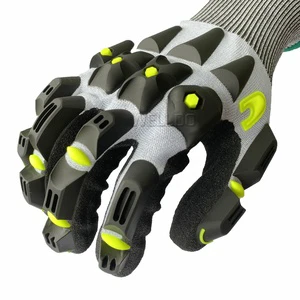 Custom logo Level 3 Impact Resistant Nitrile Coated Gloves Level 5 Anti-Cut Gloves for Mechanic Construction Use