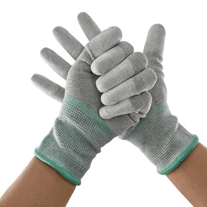 RoHS Compliant Disposable ESD Gloves for Medical Pharmaceutical Use PU Tip Low Lint ESD Dissipative Silicone-Free Powder-Free