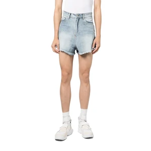 Women's Denim Shorts With Heart Patches Raw Hem Mid Waist Loose Fit Summer Casual Trendy Streetwear Outfits for Ladies
