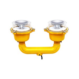 Twin Lamp Head Low Lumen Flight Hazard Warning Lamp Outdoor Telecom Tower Skyscraper Airport Safety Signal Beacon