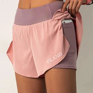 Women's Athletic Gym Workout Shorts Custom Logo Wholesale Plus Size Polyester Elastic High Waist Sexy Breathable Colored Wash