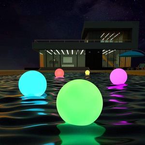 10cm 20cm 30cm 40cm 50cm Garden LED Glow Ball Swimming Pool Floating Light with Color-Changing Feature for Christmas Halloween