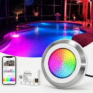 Gouly Marine Grade Stainless Steel 16W RGBW LED Pool Light IP68 Submersible Smart APP WiFi Control DC24V