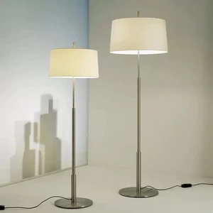 Modern Luxury Floor Lamp for Living Room Decor Standing Tall Lamp with Fabric Lampshade LED Indoor Lighting