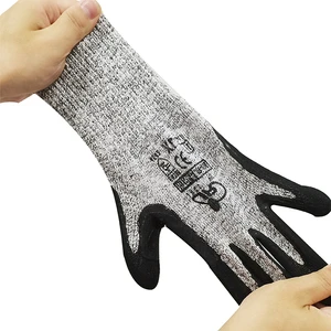 Anti-Cut EN388 Safety Cut Resistant Gloves with Nitrile Coated Anti-Slip Durable for Glass Manufacturing Aviation Metal