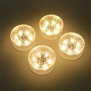 Outdoors Garden Decorative LED ABS Waterproof Multicolored Eco-friendly Glass Solar Ice Floor Tile Lamp Brick Shape Light