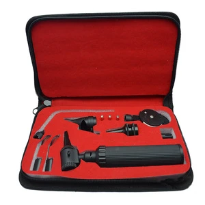 Advanced Electric LED Light FIBER Optic Mini Otoscope Ophthalmoscope Ears Nose Throat Surgical Instruments Steel Plastic
