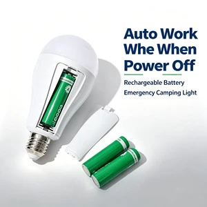 Customizable Detachable Battery Emergency LED Bulb for Outdoor Night Markets Power Outage Emergency Hook Lithium Emergency Light