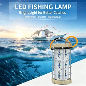 Attracting Fish Squid LED 2400W Underwater Fishing Lights Waterproof Underwater for Ocean Fish Catching