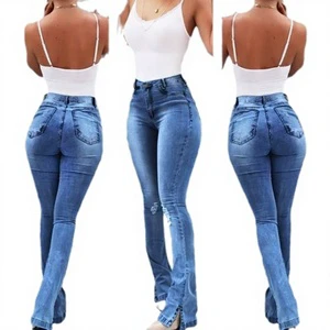 Women's Mid-Waisted Regular Fit Cargo Pants Breathable Denim Crystal Decoration Vintage Streetwear Eco-Friendly Spring Summer