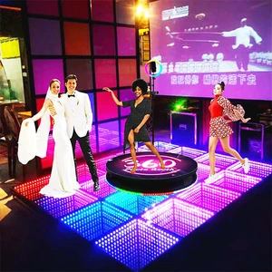 2025 Popular Portable Dance Floor with Custom Monogram Light White LED Fill Fashionable Sale DMX512 Control Stage Lights