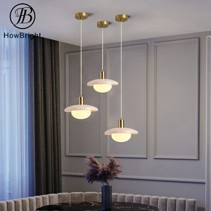 2025 NEW Arrival Marble Glass Ball Gold Finish Small Pendant Light G9 Down Rods Hanging Light for Dining Room