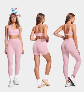 Girls Halter Hollow Back Tank Top Shorts Summer Sports Active Wear Workout Clothes Gym Fitness Clothing Yoga Set