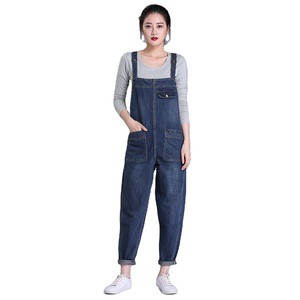 2024 Plus Size 8XL Denim Pants Maternity Pants Overalls Girls Suspender Jeans Loose Casual Jeans Jumpsuit for Ladies