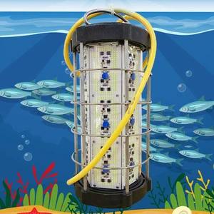 2400W LED Fishing Light Green Light Submersible Luring Underwater Lights Attracting Fish Lamp for Boat Fishing