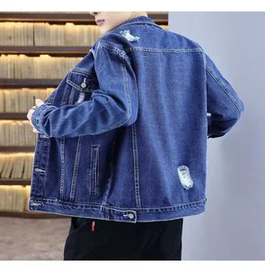 2026 Autumn Men's American Retro Casual Denim Jacket High Quality Solid Color Lapel Single-breasted Fashion Jacket