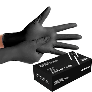 BS029 En455 4mil Box Safety Heavy Duty Black Nitrile-free Examination Disposable Nitrile Gloves Powder Free Blend Nitrile Gloves