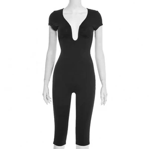 Wholesale Fashion 2026 Summer Popular Gym Fitness Sports One Piece Playsuit Jumpsuit