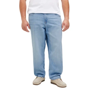Plus Size Men Slim Fit Vintage Mid Rise Straight Denim Jeans 100% Cotton Soft Daily Comfort Casual Fashion