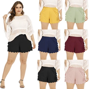Plus Size Custom Shorts for Fat Women Solid Color Loose Shorts Pants