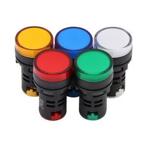 HUAWU 24V 230V LED Display Indicator Lamp Plastic IP55 CE Certified Durable Hotel Use Multi-Color 40000 Hours 22mm Mounting Wire