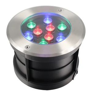 IP68 Waterproof 9W 12V RGB LED Pool Lights Stainless Steel Recessed Underwater LED Pool Lights