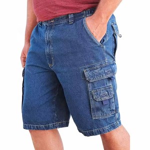 Mid Waist Men's Eco-Friendly Denim Shorts 100% Cotton Solid Casual Slim Quick Dry Breathable Digital Printing Summer