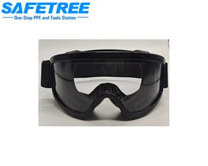 Black Dirt-proof Industrial Eye Protection Safety Goggles with Foam and Elastic Band Anti-fog