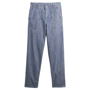 High Quality Men's Stylish Flared Pants Jean Washed Wholesale Stretch Jeans Men's Straight Slim Fit Plus Size Denim Trousers