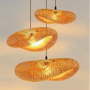 Bamboo Lamp Shade Home Decor Light Ceiling Lamp Light for Resort Hotel Bohemian Bamboo Pendant Lampshade in Vietnam Wholesale