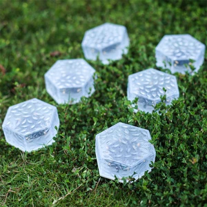 Outdoor Waterproof LED Solar Power Lamp Garden Yard Lawn Roadway Courtyard Ground Tile Light Led Ice Cube Brick Shape Lights
