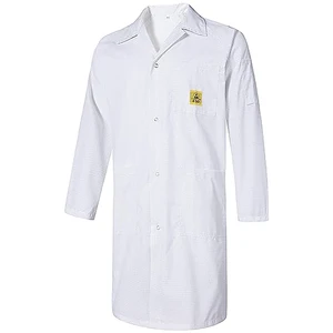 TC Cotton Anti Static Lab Smock Clean Room ESD Safety Clothing Cleanroom Antistatic Coat Conductive Fiber Cleanroom ESD Smock