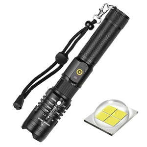 Super Bright Powerful Tactical XHP50 Torch Light Zoom Rechargeable Emergency Portable Mini LED Flashlight