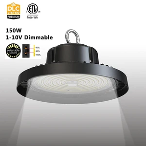 LED UFO High Bay Light 150W 22500lm 2700-6500K Daylight 3CCT Selectable IP65 Waterproof Warehouse Factory Area Lighting Fixture