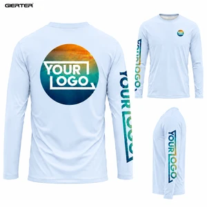 Wholesale Custom Blank Fishing Shirts Long Sleeved Quick Dry UPF50+ UV Protection Fishing Wear Men Performance Fishing Apparel