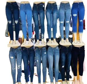 Factory Direct Women's Slim Stretch Jeans 2024 Summer Pencil Pants Women's Straight Jeans