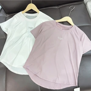 New Sports Yoga Top Women Summer Outdoor Quick Dry Nylon T Shirt Running Fitness Yoga Wear