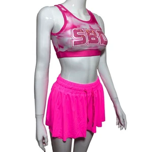 New Design Butterfly Shorts For Women Butterfly Two Piece Shorts Set Kids Butterfly Flowy Shorts Cheerleading Uniform Custom