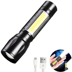 Portable Style Rechargeable Tactical Led Torch High Quality Mini Aluminum Usb Rechargeable Led Flashlight