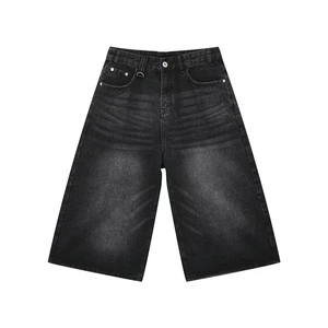 Summer Casual Lightweight Buttons Pantaloncini High-quality Loose Daily Cotton Pants Zipper Straight Leg Men's Denim Shorts
