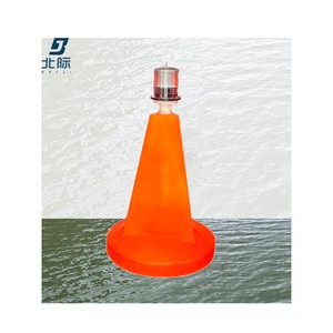 700*1100mm Conical River Marker Marine Navigation Buoys Floating Buoys with Solar Light